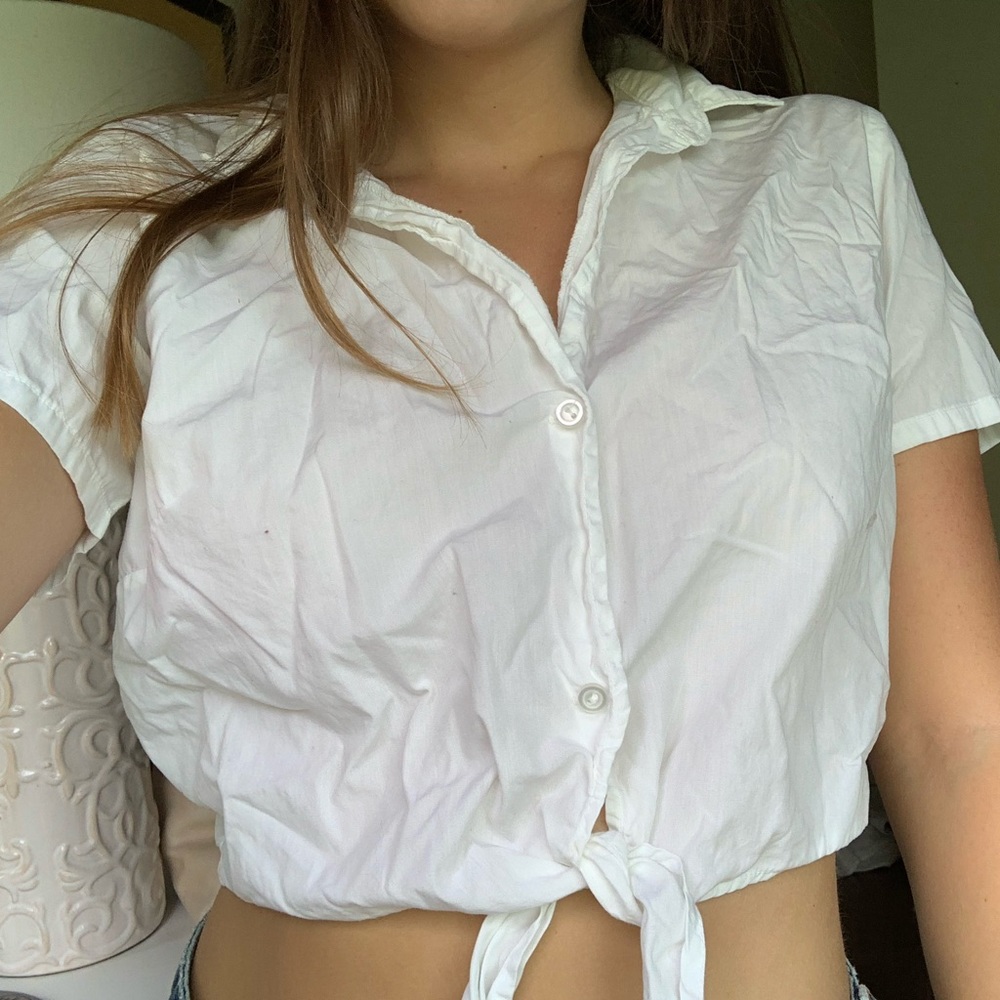 Button down white blouse